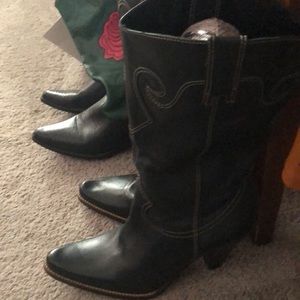 Really nice black leather boots